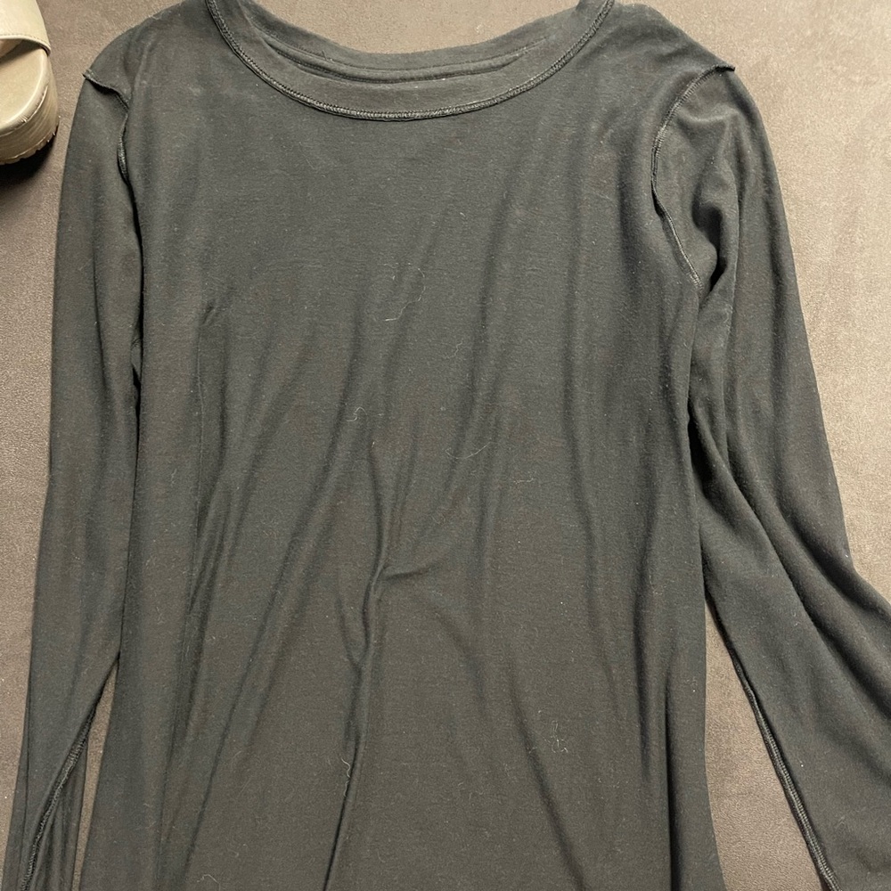 Basic black long sleeve tee